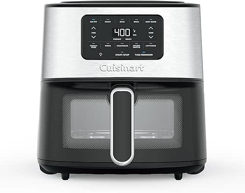 Cuisinart Air Fryer, 6-Quart Basket Large Fryer with 5 Cooking