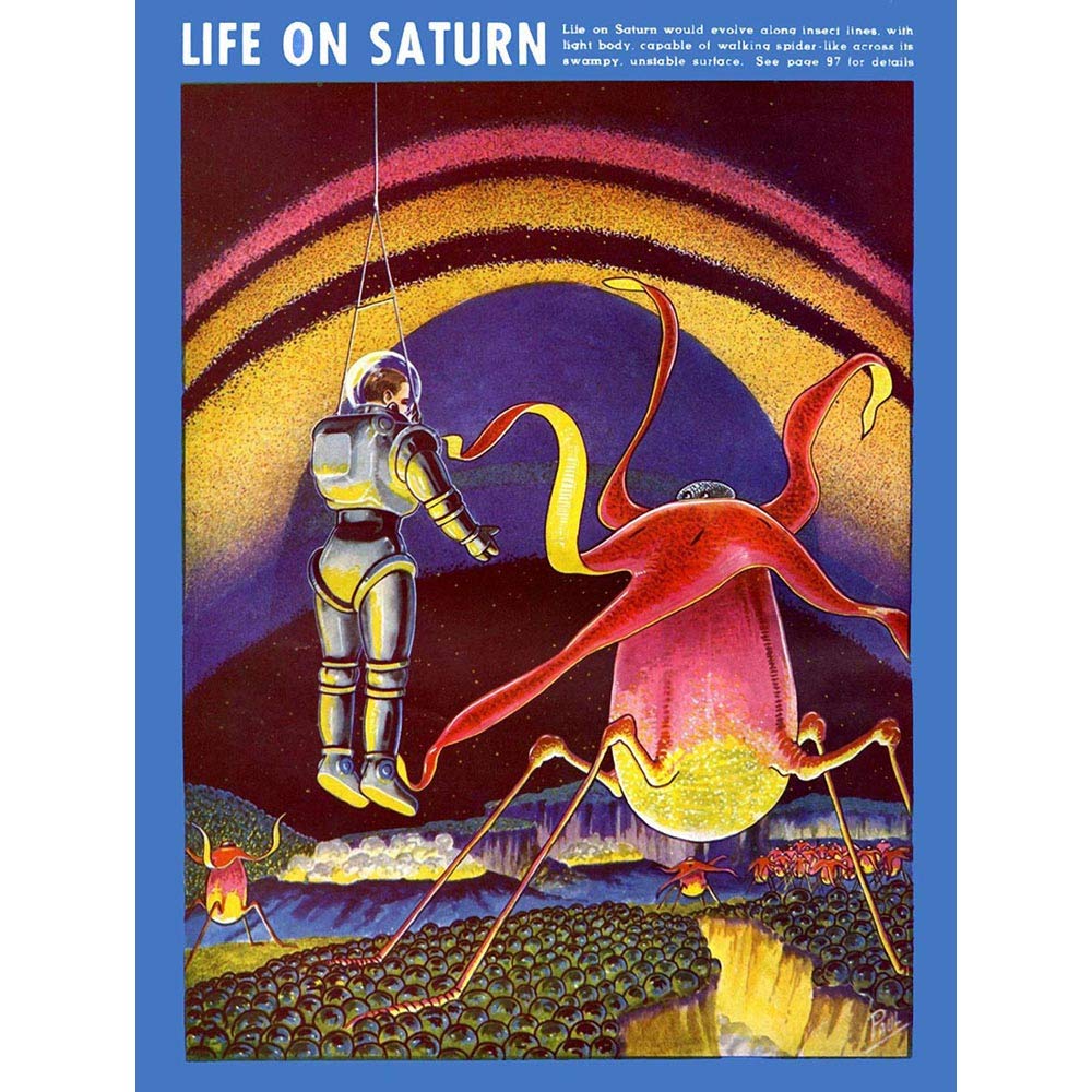 Amazon.com: Wee Blue Coo Magazine Cover Vintage Life On Saturn