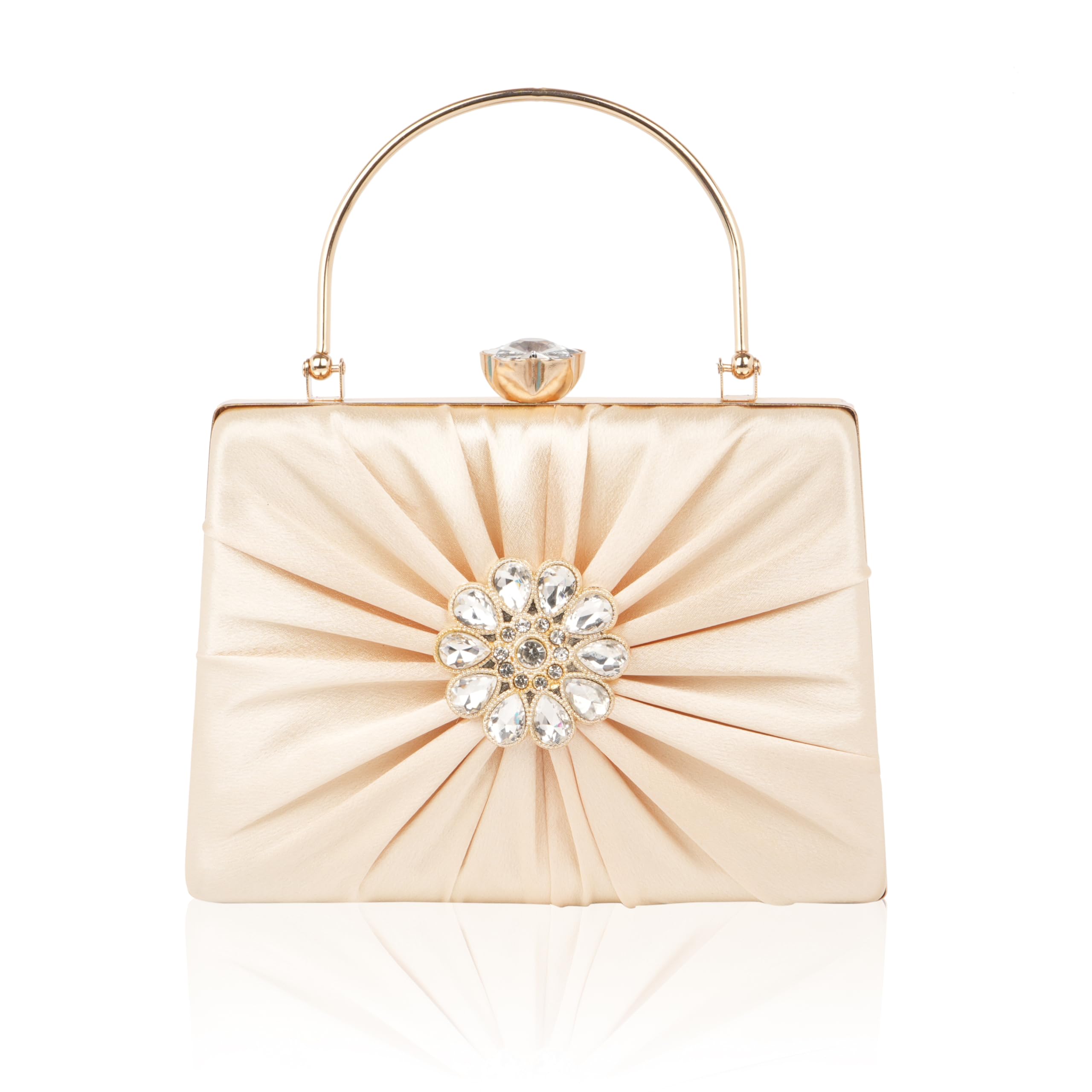 bagnine Designer Clutch Bag for Women | Party Evening Handheld Clutch Purse | Detachable Chain Strap | Jewel Lock Closure | Stylish Handbag for Wedding, Party, Festive Events & Special Occasions-picture-18