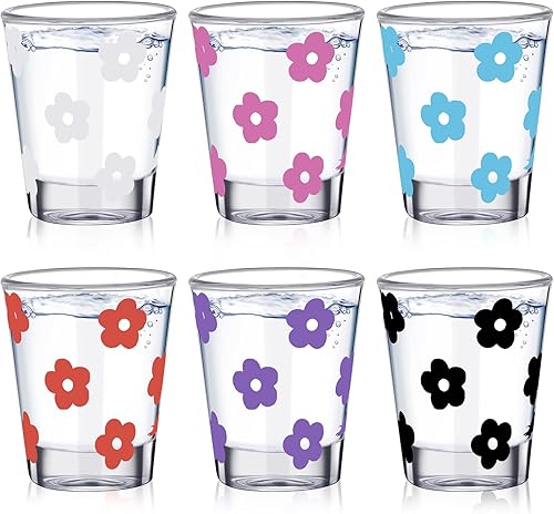 Roshtia 6 vasos de chupito de 1.5 onzas a granel de tequila a granel con base pesada, divertidos vasos de chupito de margaritas, vasos de chupito de