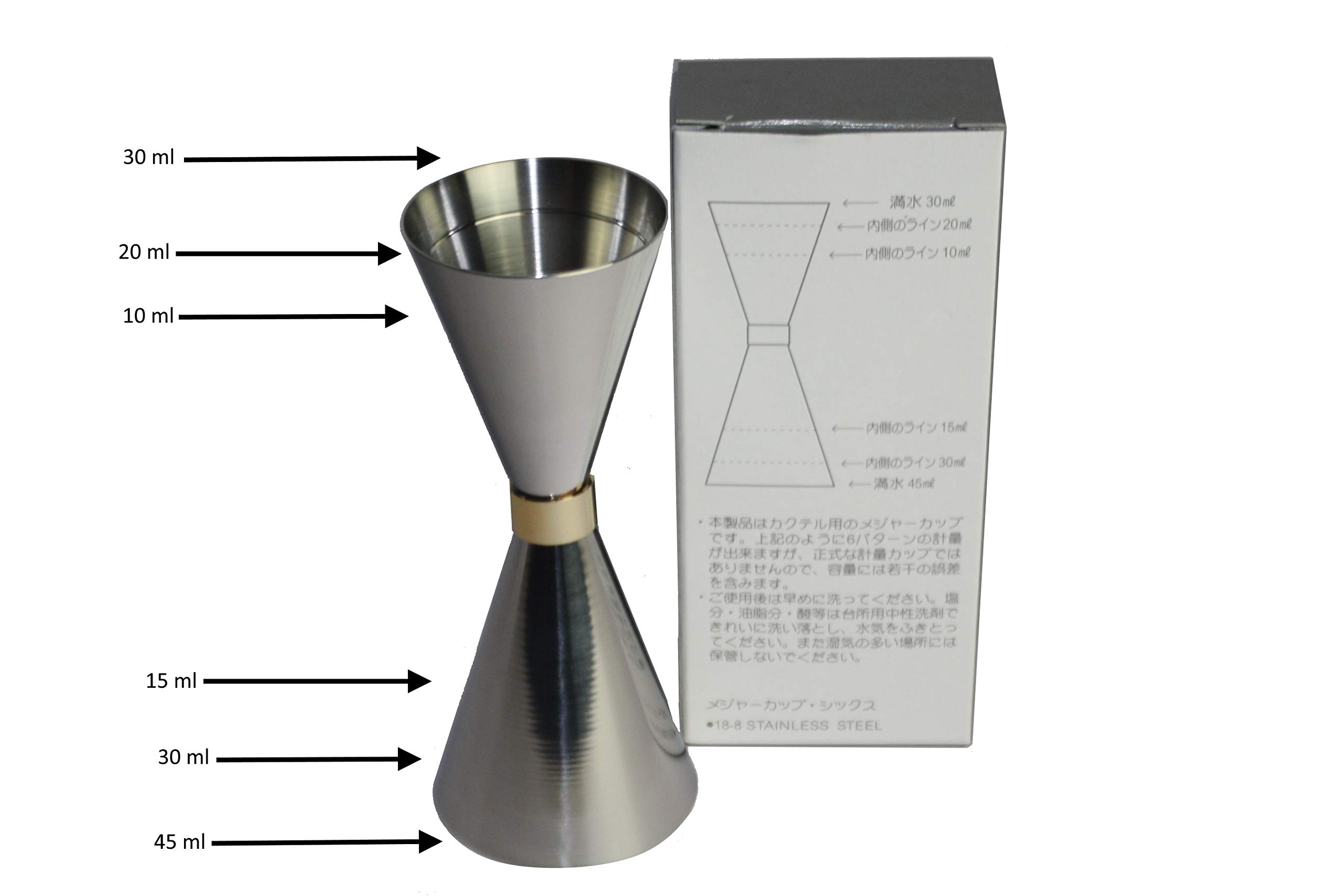 Mr Slim Jigger Cocktail-Messbecher, 30-45 ml, hergestellt in Japan (7 Farben und 3 Größen erhältlich)