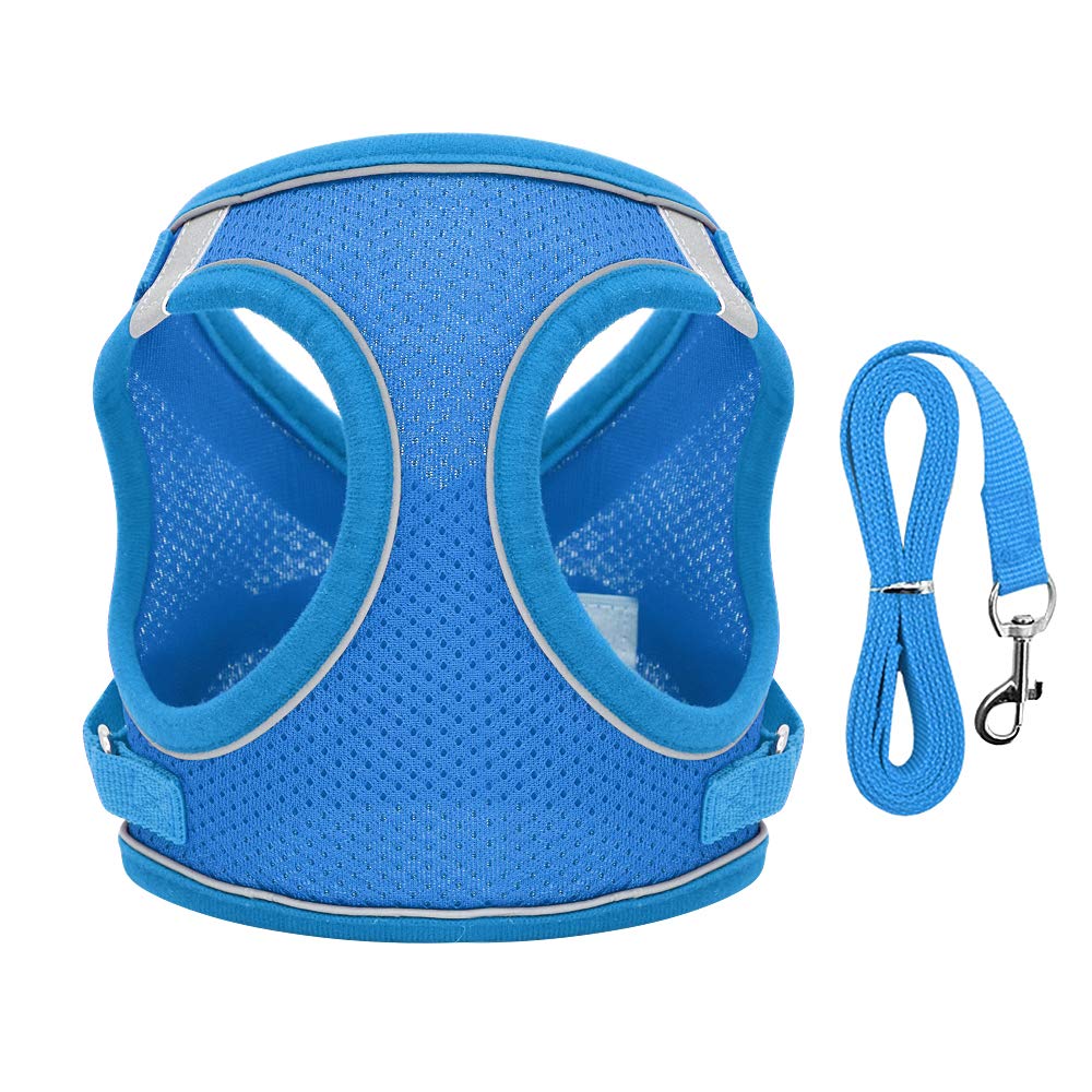 Harnais pour chien et chat réglable gilet en nylon avec laisse pour chiot