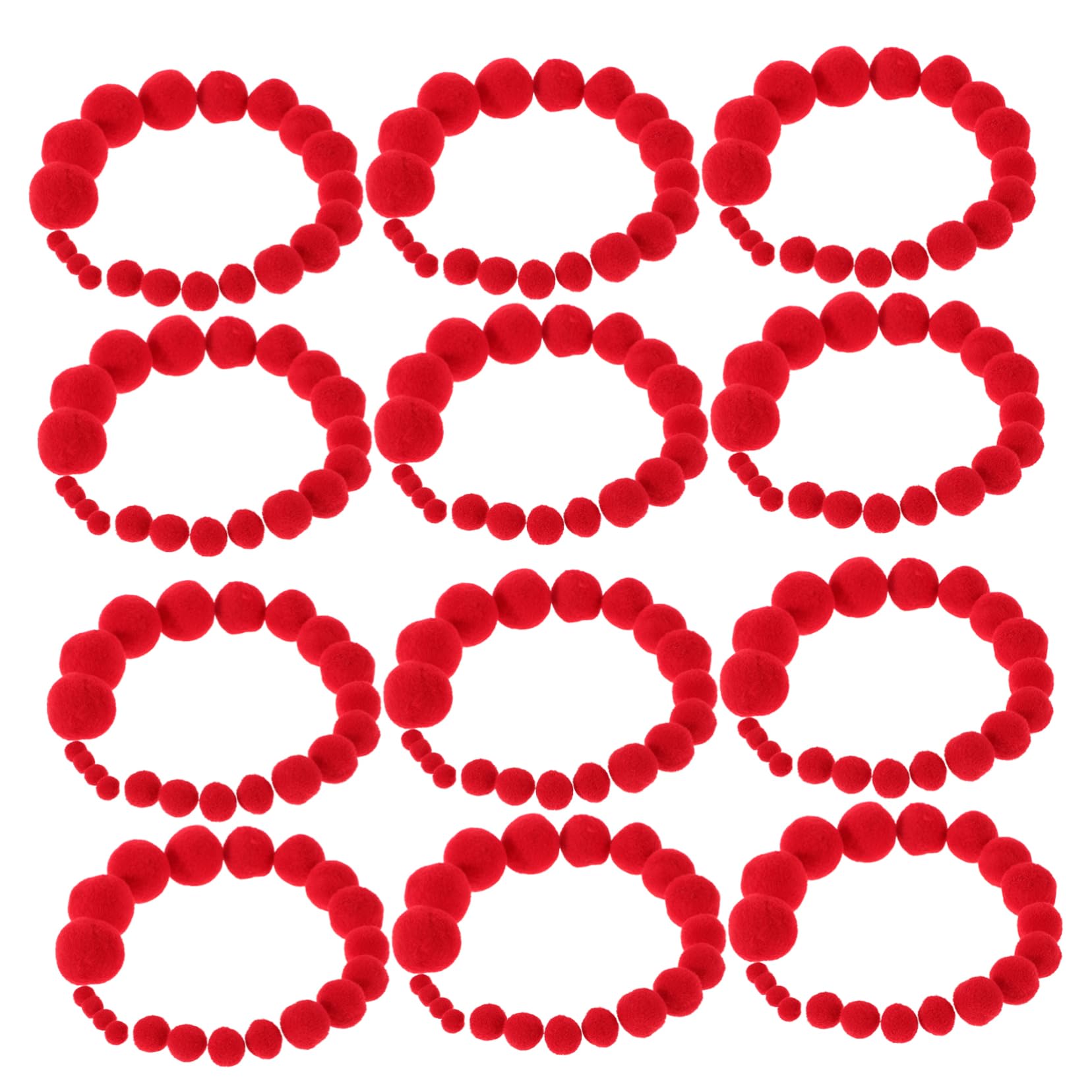 SEWACC 500 Rote Pompons zum Basteln Flauschige Selbstgemacht Bastelbälle in 10–30mm für Kreative Projekte