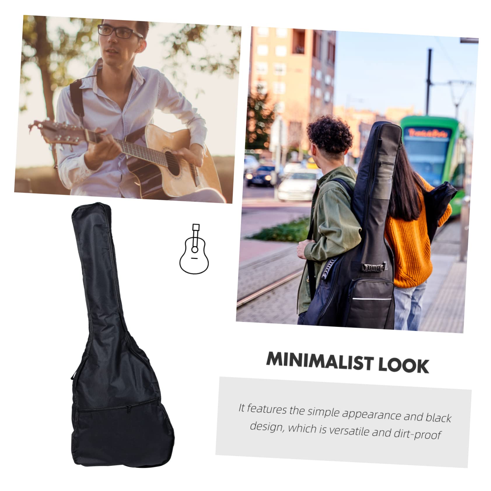 SUPVOX Convenient Guitar Bag Acoustic Guitar Carry Case Made with Durable Extra Storage for Accessories for Musicians and Students