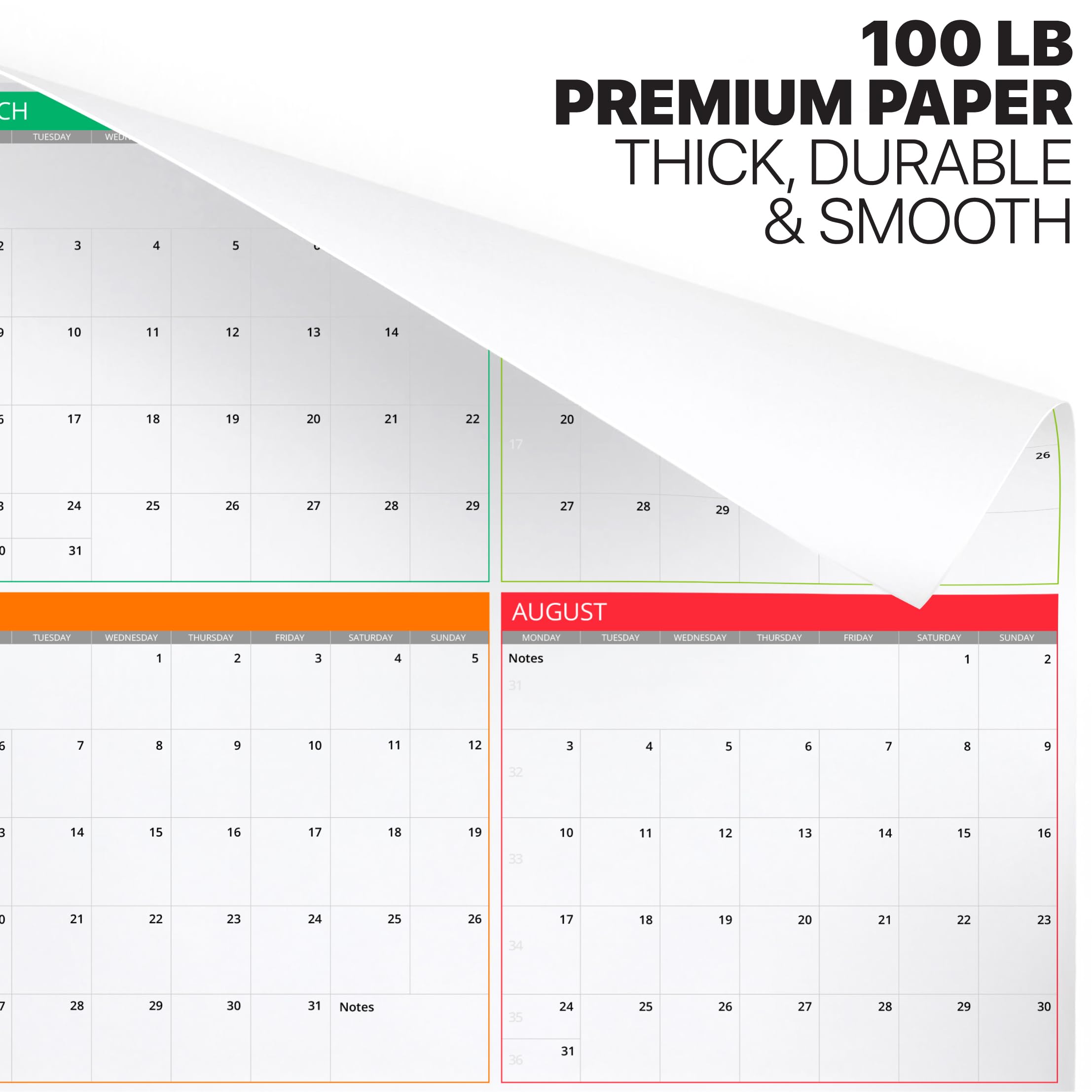 Planificador de pared 2026 Reino Unido, tamaño A1, extragrande, 84 x 60 cm, calendario familiar para el hogar, oficina, calendarios de profesores y organizadores personales, edición de cajas plegadas