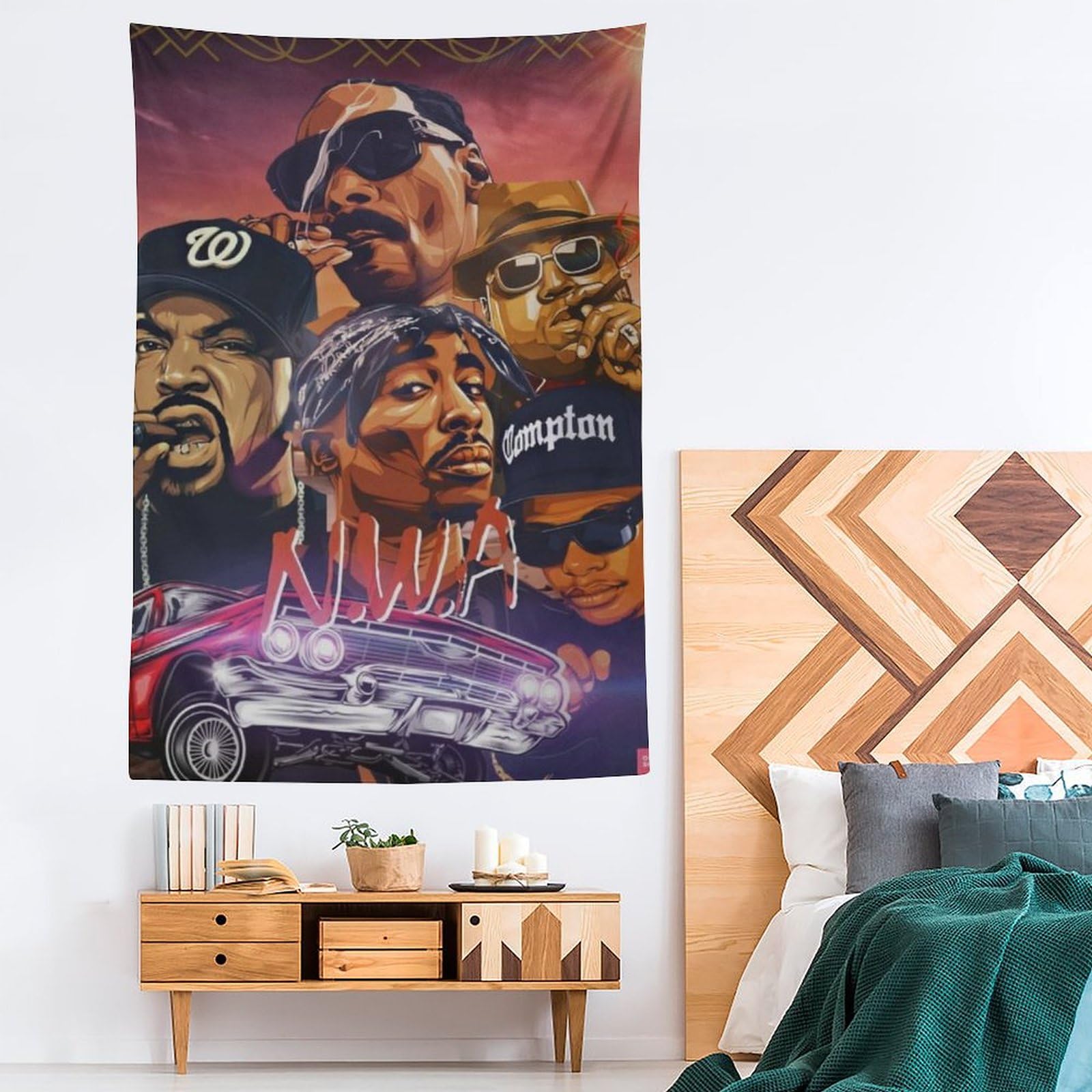 14 poster con stampa artistica da parete con immagine di cantante rap, hip hop, decorazione per la casa, 152,4 x 228,6 cm