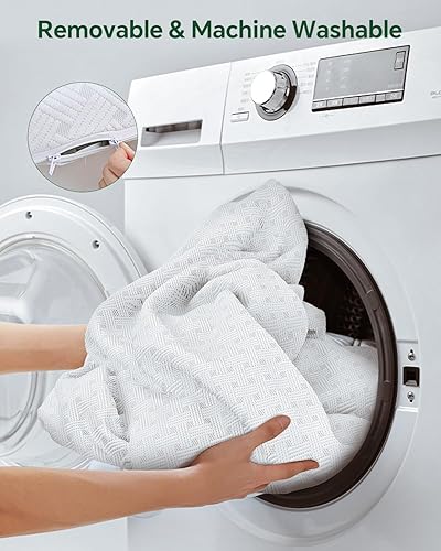 Miniatura 5 de Cubrecolchón Queen de espuma viscoelástica de gel de 3 pulgadas, protector de colchón de alta densidad, funda suave de rayón de bambú extraíble,