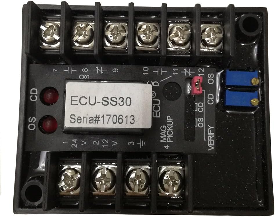 500-9500 Hertz High Current Output ECU Generator Electronic Control Switch, Speed Controller for Diesel/Gas Engines(P/N:ECU-SS30), Black