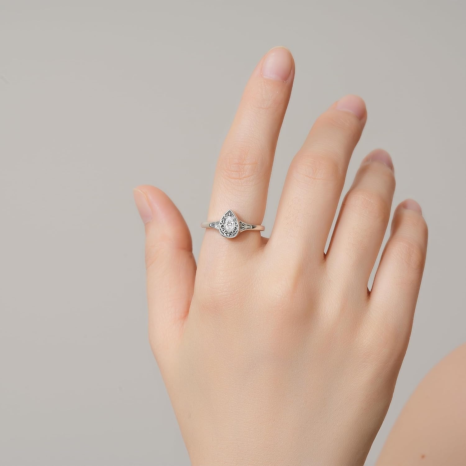 Urn Rings for Ashes for Women: 925 Sterling Silver Teardrop Ashes Ring- Memorial Keepsake Cremation Jewelry Gifts for Loss of a Loved One - Image 6