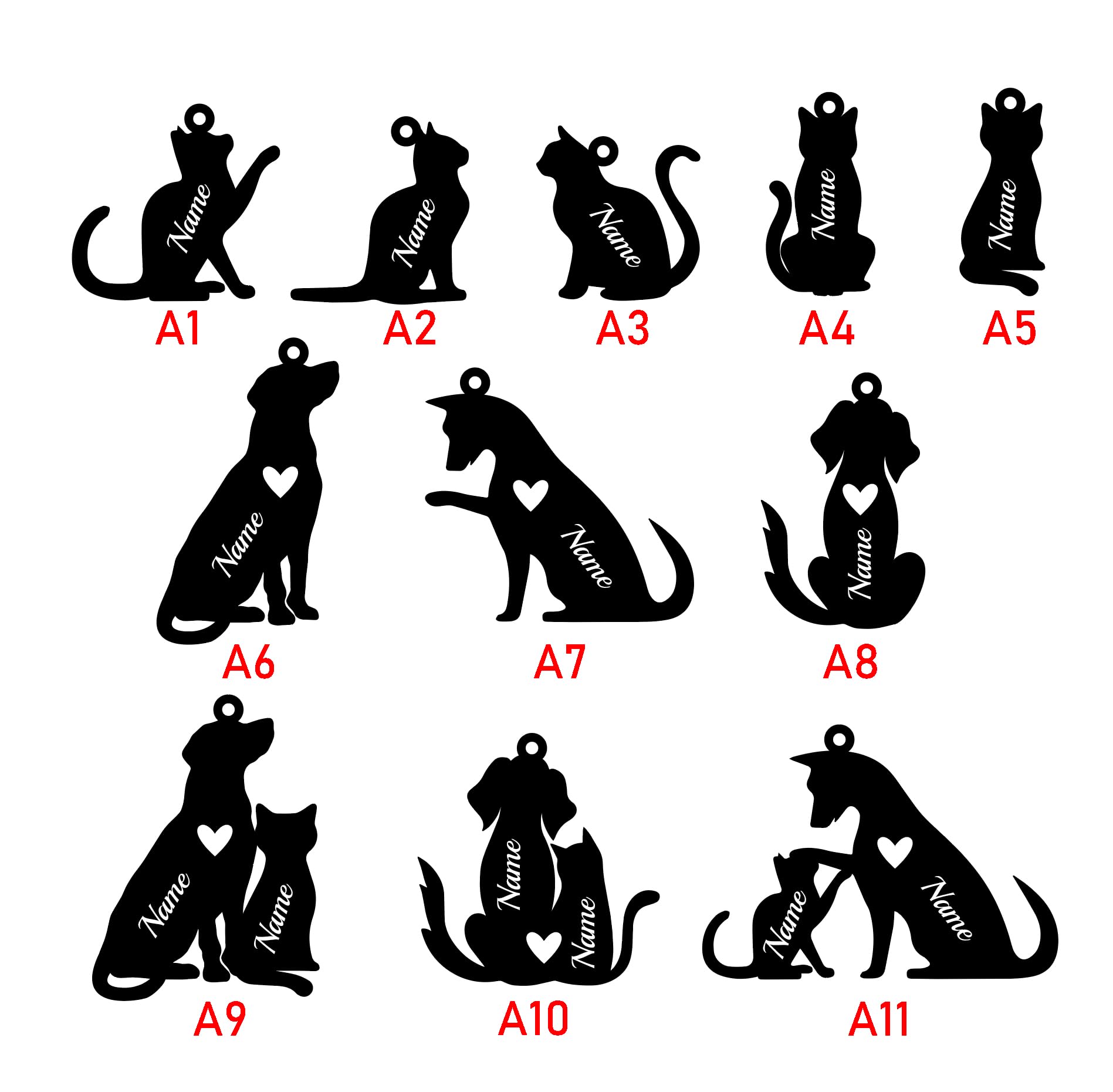 Infinite Memories Personalized Puppy Dog Cat Neckalces for Women Gift Custom Cute Animal Pet Name Nameplated Pendant Necklace