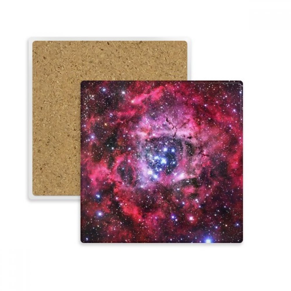 Coaster absorbant Rose Rouge Monoceros nébuleuse contre l'humidité