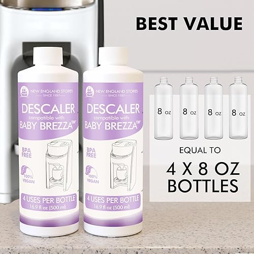 Miniatura 3 de New England Stories Baby Brezza - Descalcificador compatible con 33.8 onzas líquidas, solución limpiadora universal para Baby Brezza y otros