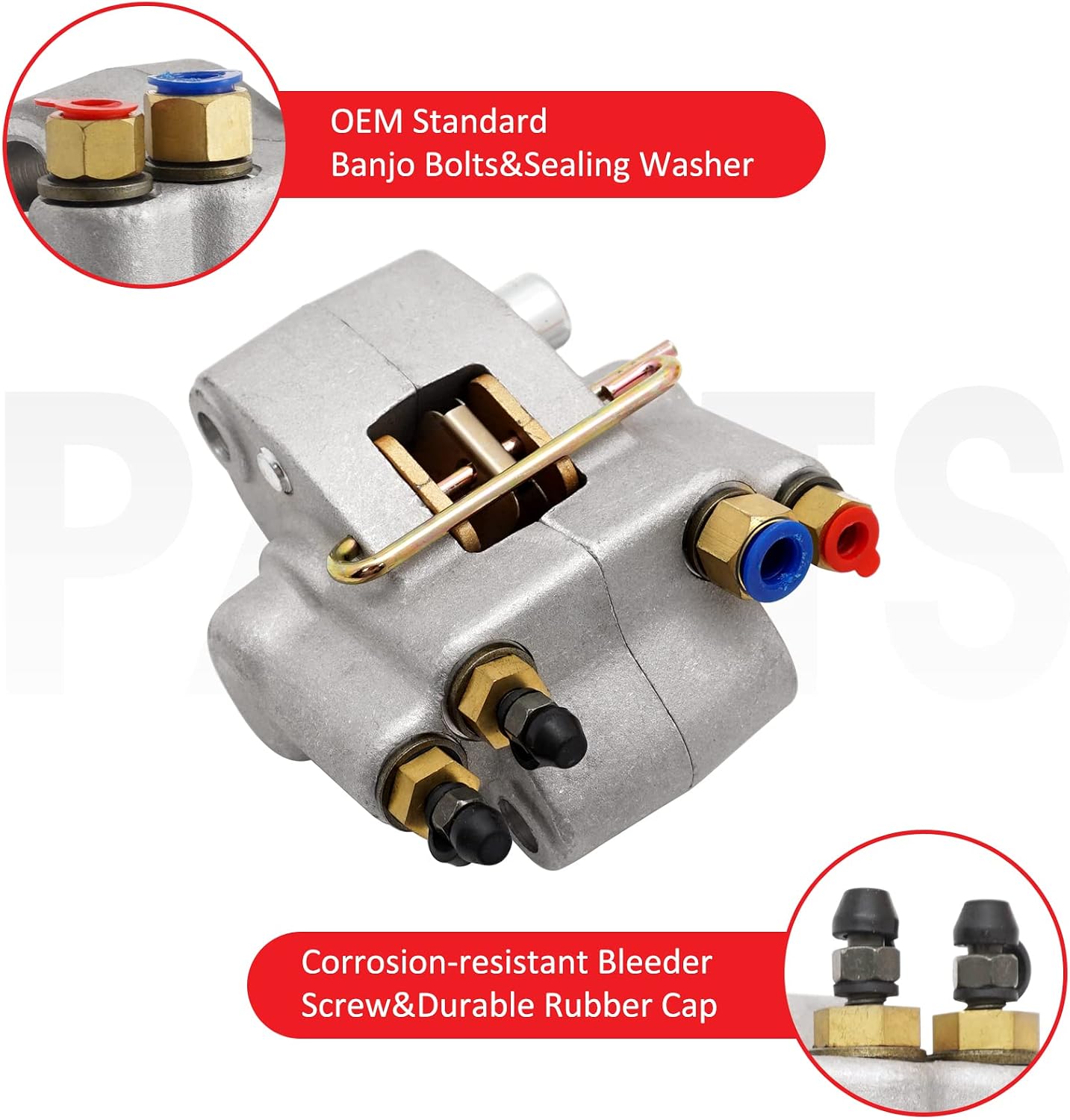 Rear Brake Caliper Assembly for Polaris Sportsman 335 400 500 Worker 335 500 Diesel 455,OEM# 1910553 1910366 1930818 1910441