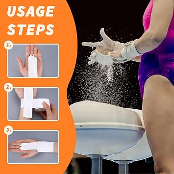 Teyva 12 Pcs Gymnastics Tape Grips with Roll Tape for Bars