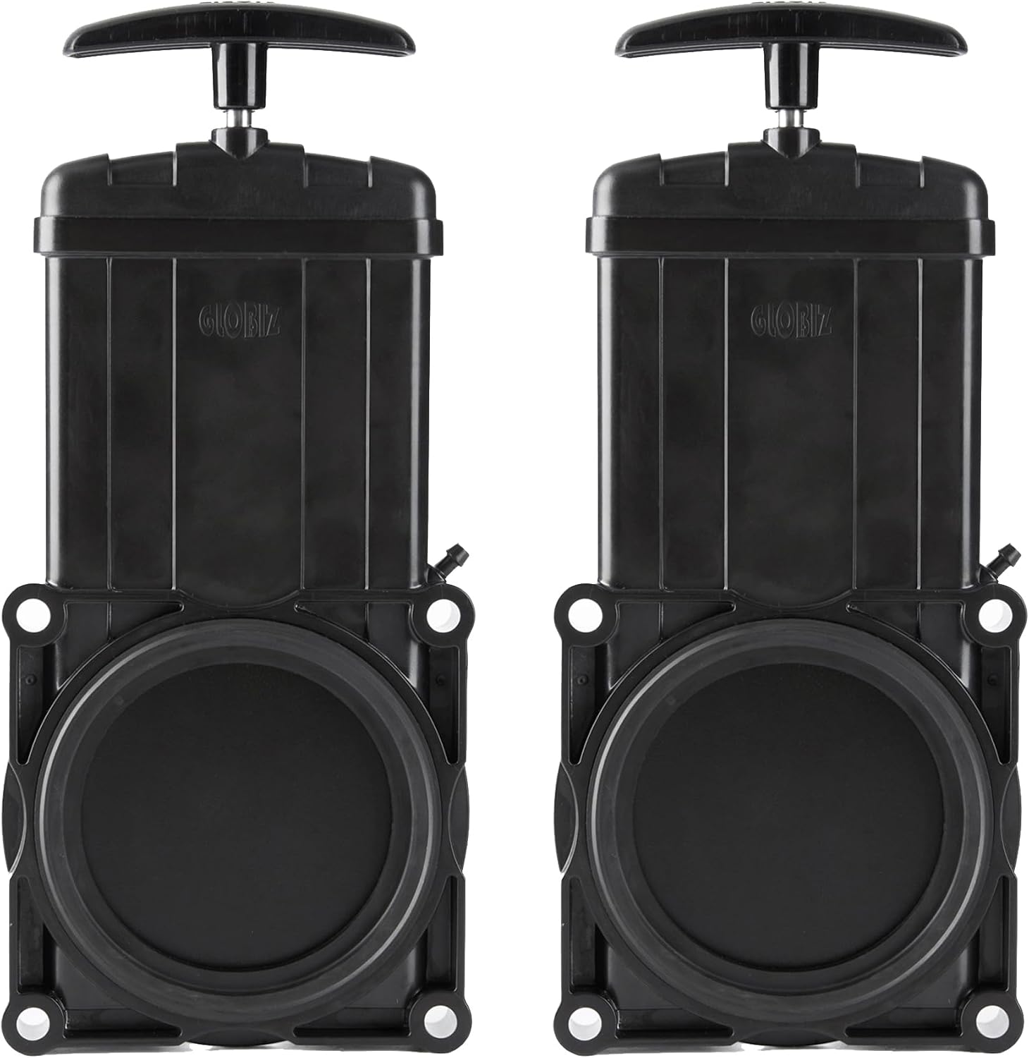 Standard 3 Inches RV Waste Valve with Plastic Handle,RV Waste Valve Compatible with Most Brands of Sewer System Body Plastic Molded UV-Resistant(2Pack),Black (8024)