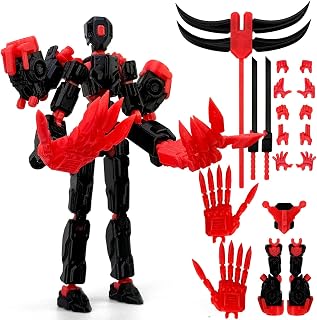 8in 3D Printed Robot 13 Upgraded Tight Joints Action Figures | Fully Articulated Already Assembled Flexible Multi Joints, Assorted Weapon Accessories,stop-motion animation