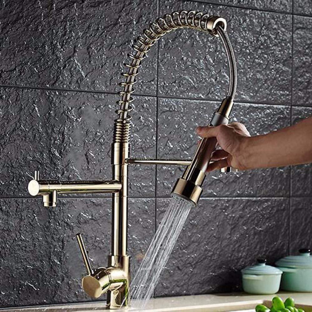 Robinet de cuisine multifonction et orientable pour un lavage chaud et froid efficace