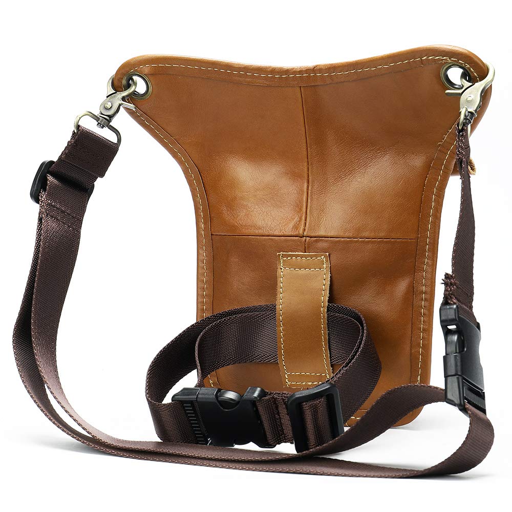 Borsa Gamba Moto,Borsello da Gamba Moto for da Gamba/Marsupio da Uomo in Vera Pelle for Moto, for da Uomo, for da Uomo e da Donna, for da Coscia.