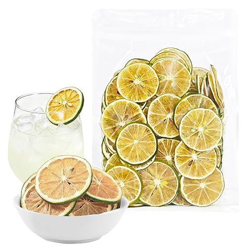JTEDZI Limas secas para cócteles, limas deshidratadas 3.52oz100g, rodajas de lima seca sin azúcar añadido