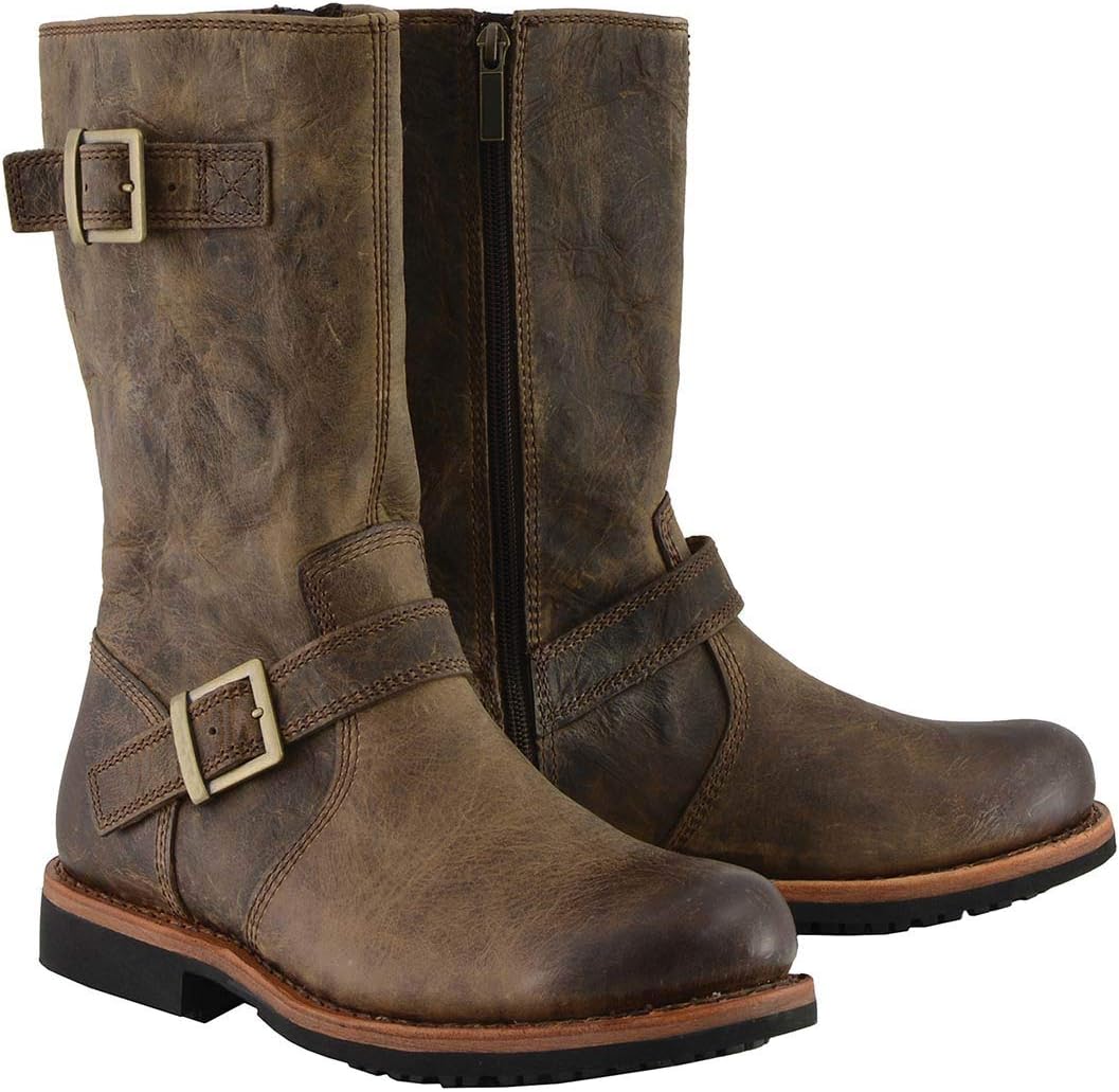 Milwaukee Leather Men’s Engineer Biker Boots - Leather Riding Footwear for Street & Daily Wear