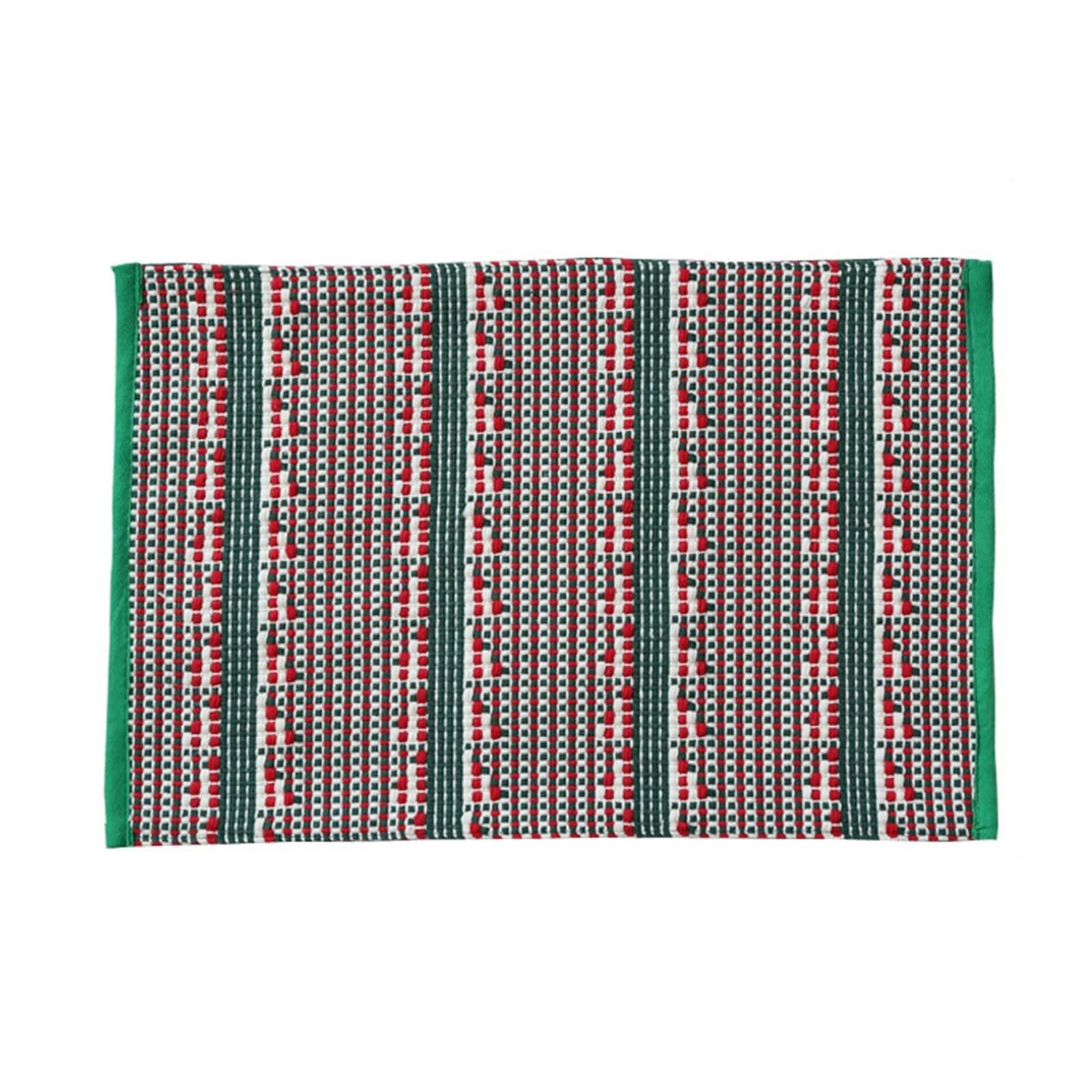 Tischsets Platzsets Grün, Tischset Herbst Baumwolle 6er Set Streifenmuster Platzset 30x46cm