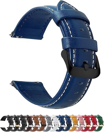 Fullmosa Correas de reloj de cuero de 0.866 in compatibles con Samsung Galaxy Watch de 1.81 pulgadas, Galaxy Watch 3 de 1.77 pulgadas, Gear S3