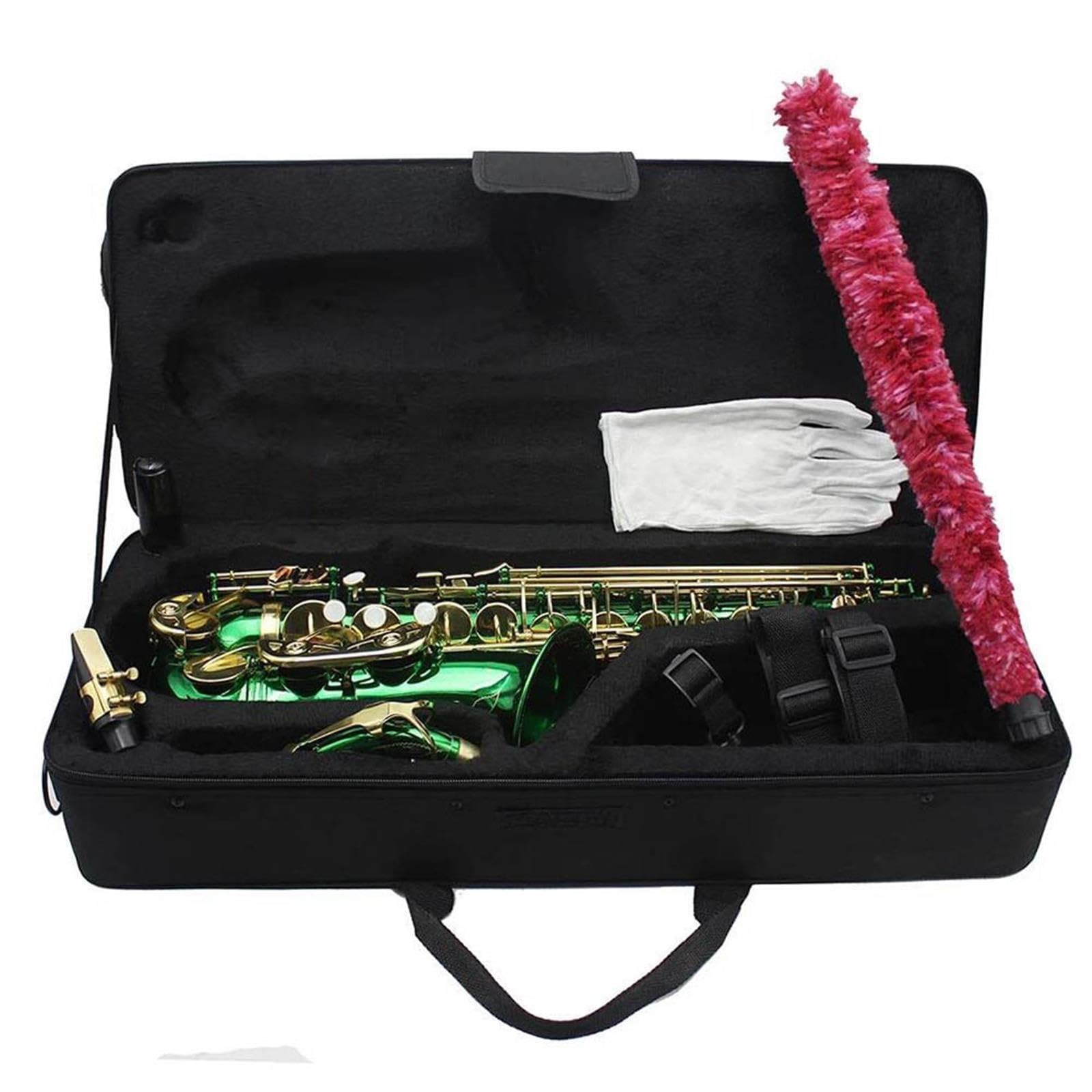 Saksofon Instrumenty Muzyczne Eb Altowy Zielony Rzeźbiony Saksofon