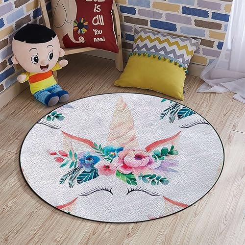 Colibríes - Tapete redondo antideslizante de microfibra suave de poliéster, alfombra de felpa absorbente de agua para tocador de baño, bañeraducha,