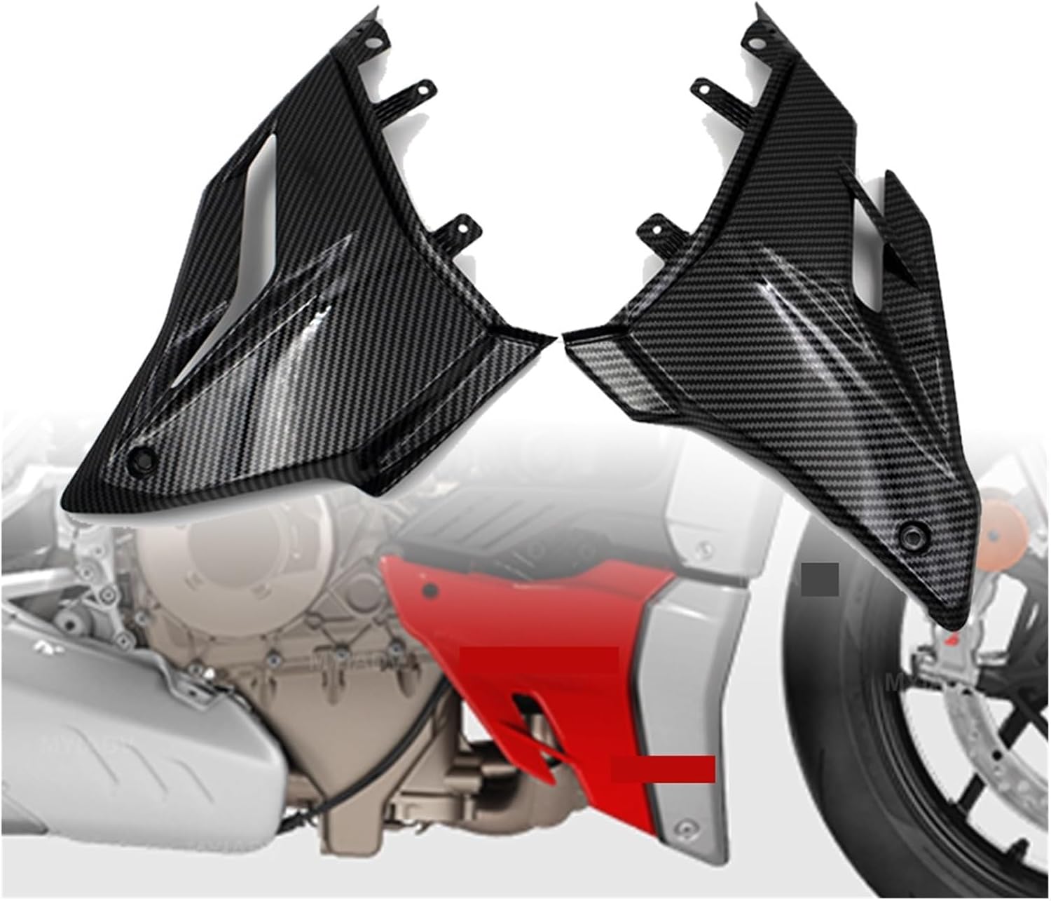 For Ducati Streetfighter V4 V 4 2020 2021 2022 2023 Motorcycle Undertray Panels Side Cover Lower Fairing Cowl Accessories(Water Transfer Print)