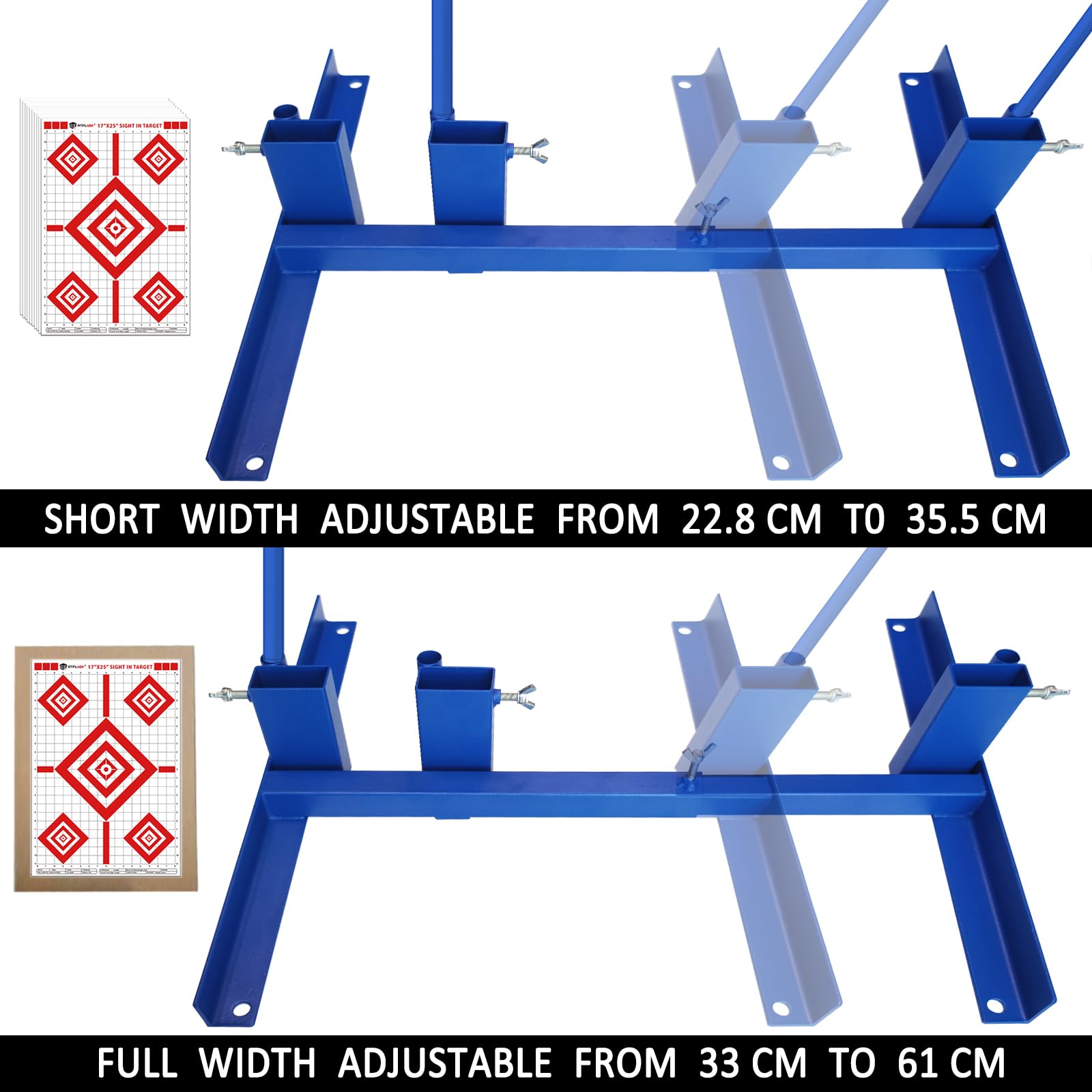 Supporto per bersagli di tiro 43x63,5 cm 10 pezzi IPSC forma ad H