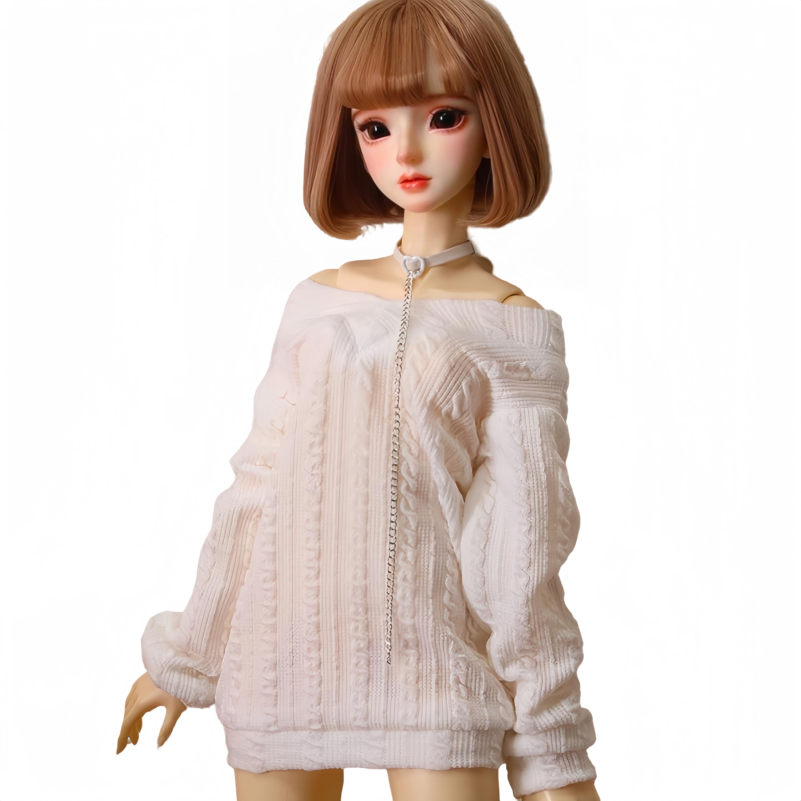 Vêtements de poupée BJD 1/6 sweat-shirt blanc à la mode fait main