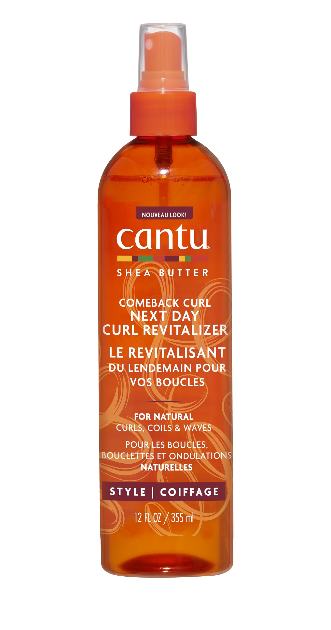 Cantu Soin Revitalisant pour Les Boucles Comeback Curl Next Day, au Beurre de Karité, pour Cheveux Naturels, 355 ml (l'Emballage Peut Varier)