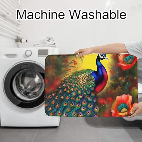 Miniatura 7 de Juego de alfombras de baño de 3 piezas, absorbentes, antideslizantes, suaves para baño, dormitorio, cocina y más