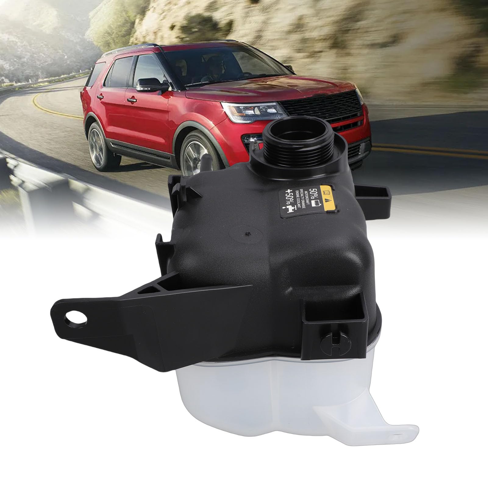 aqxreight Reemplazo del Tanque de Depósito de Refrigerante del Motor para Explorer 2011 2019 AG1Z8A080S Tanque de Expansión de Desbordamiento del Radiador