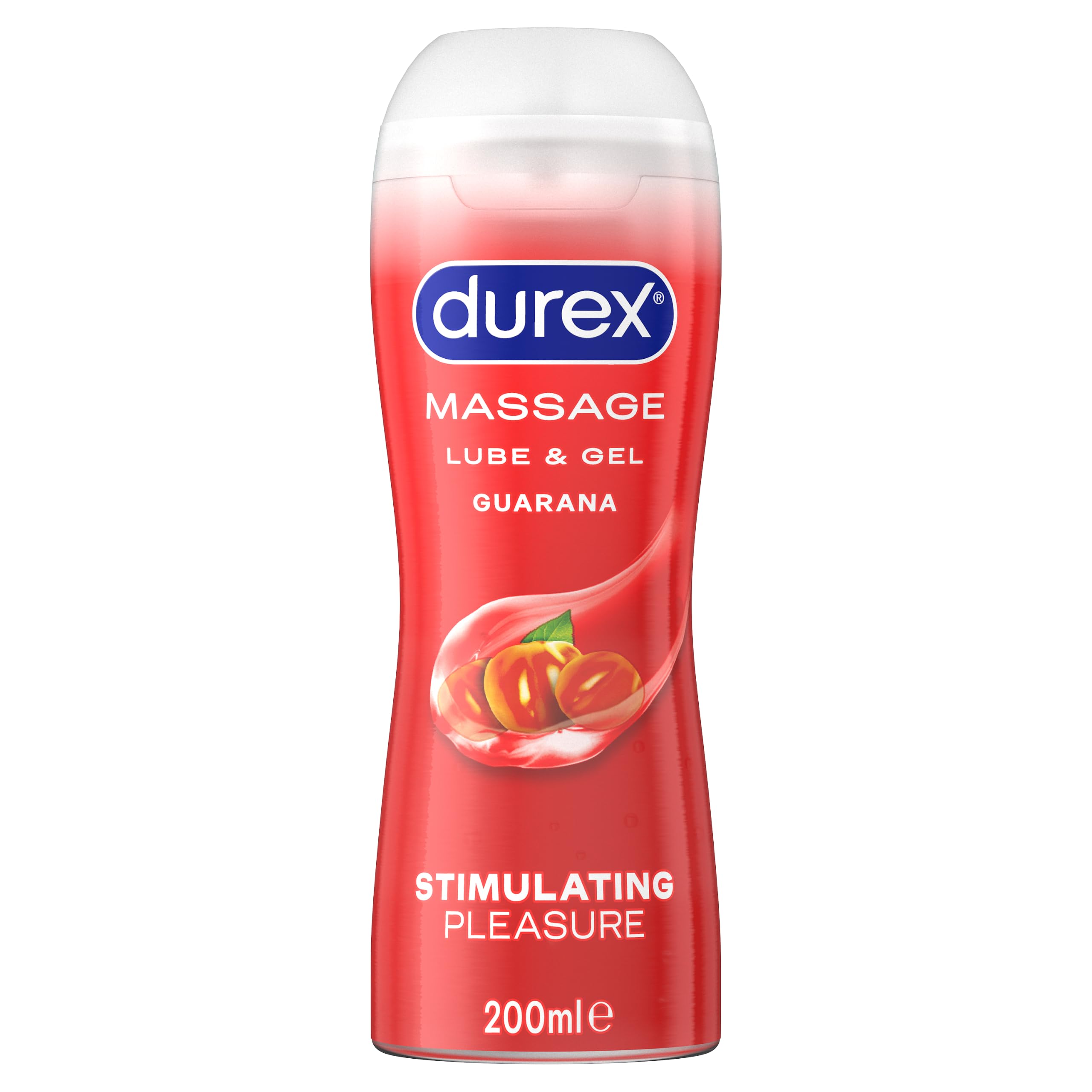 Durex 2 in 1 Massage Guarana, 200ml, Water Based Lube, Sensual Formula