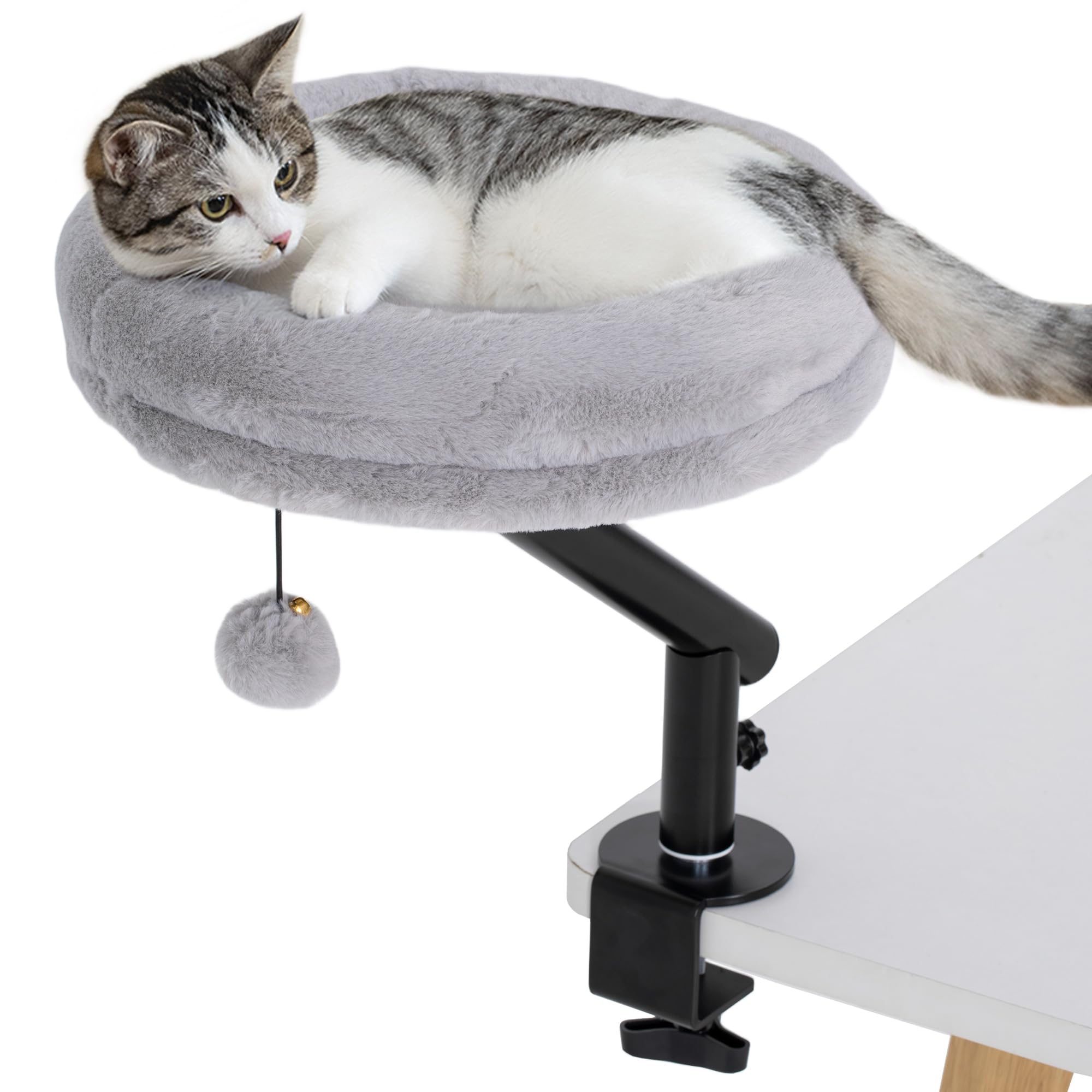 Pawhut Cat Bed For Desk, 360° & Rotatable Adjustable Cat Nest Hammock
