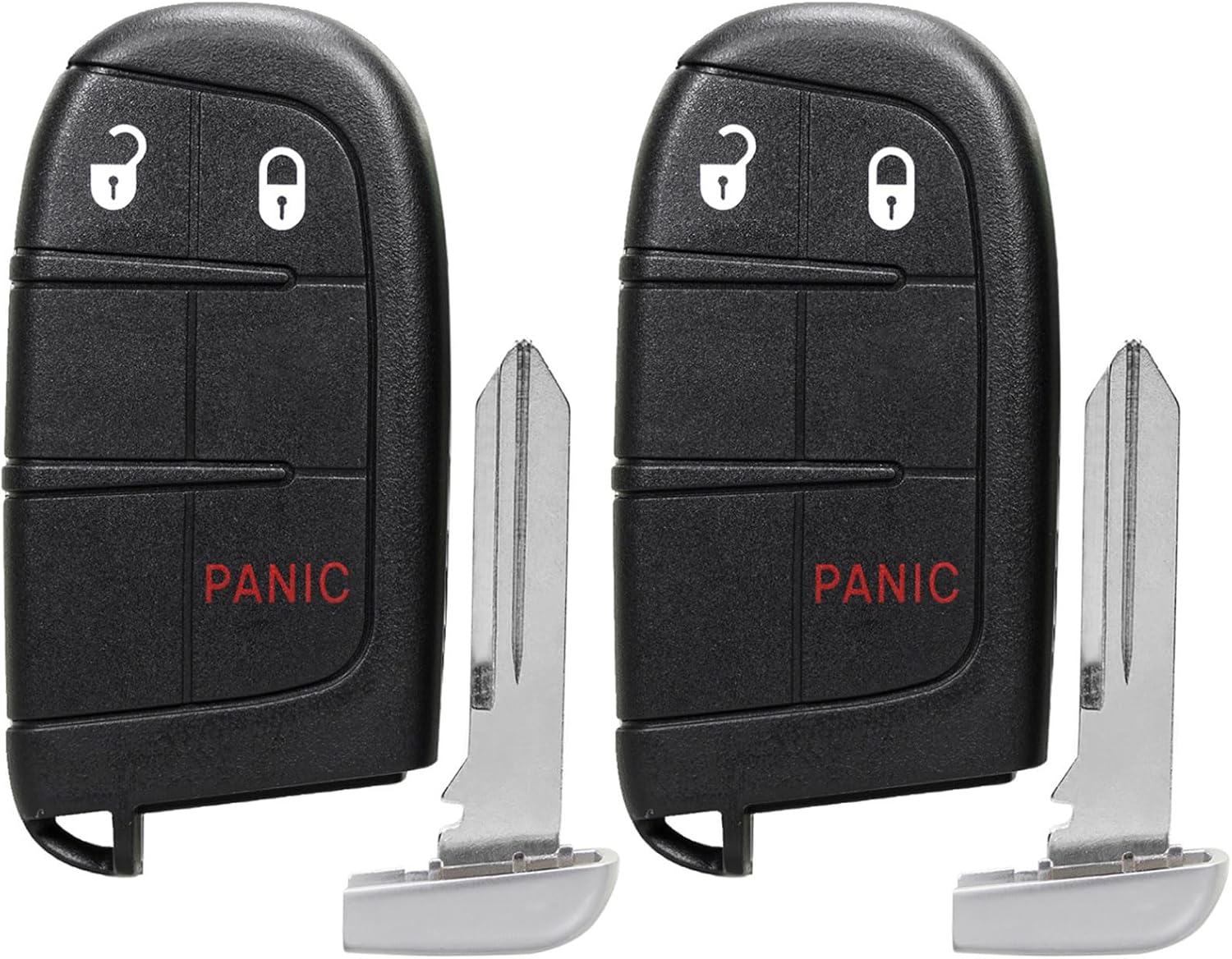 2pc Remote Car Key Fob 433MHz Compatible with Dodge Durango Dart Journey 2011 2012 2013 2014 2015 2016 2017 2018 2019, ID46 Chip M3N40821302 Keyless Key Fob Replacement 3 Button 68066349AA