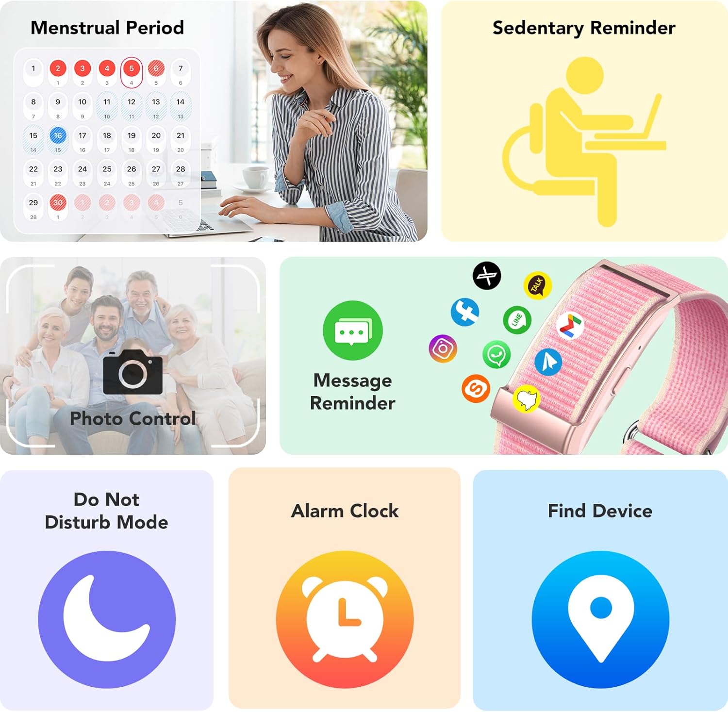 Health Activity Fitness Trackers for Women, 2026 Wearable Smart Bracelet, 120+ Sport Modes Smart Band, All-Day Continuous Heart Rate Blood Pressure Stress HRV Monitor, 24H Sleep Tracker with Free App