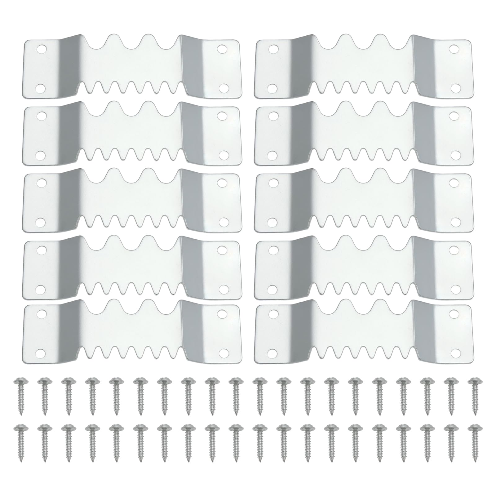Yinettech 10Pcs Heavy Duty Sawtooth Picture Hangers 104X30.8mm Sawtooth Hangers With Screws For Paintings Photos Frame Artwork