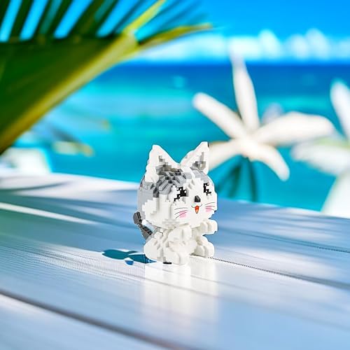 Miniatura 5 de Mini bloques de construcción Larcele de perros, ladrillos de juguete para construir mascotas, 950 piezas KLJM-02, Gato, modelo 2284