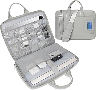 Simpolor 13.3’’ Laptop Case Sleeve, Electronic Organizer Waterproof Laptop Bag with Outside Card Holder, 3-Layer Shockproo...