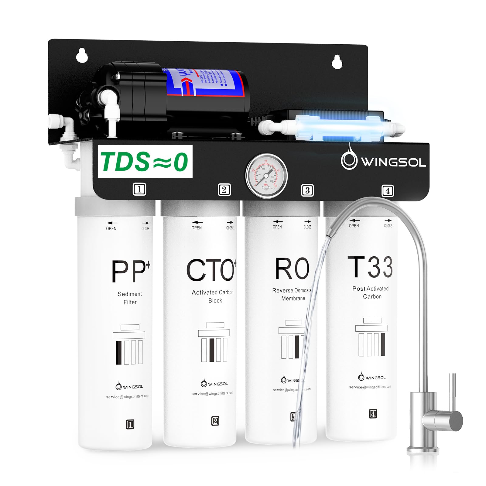WINGSOL UV Tankless RO filter