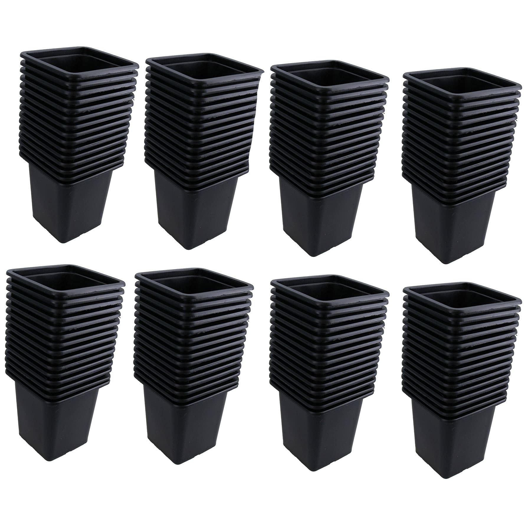 AB Tools Mini Plastic Plant Flower Seeds Pots Pot 7cm Square Garden Trays 120pcs