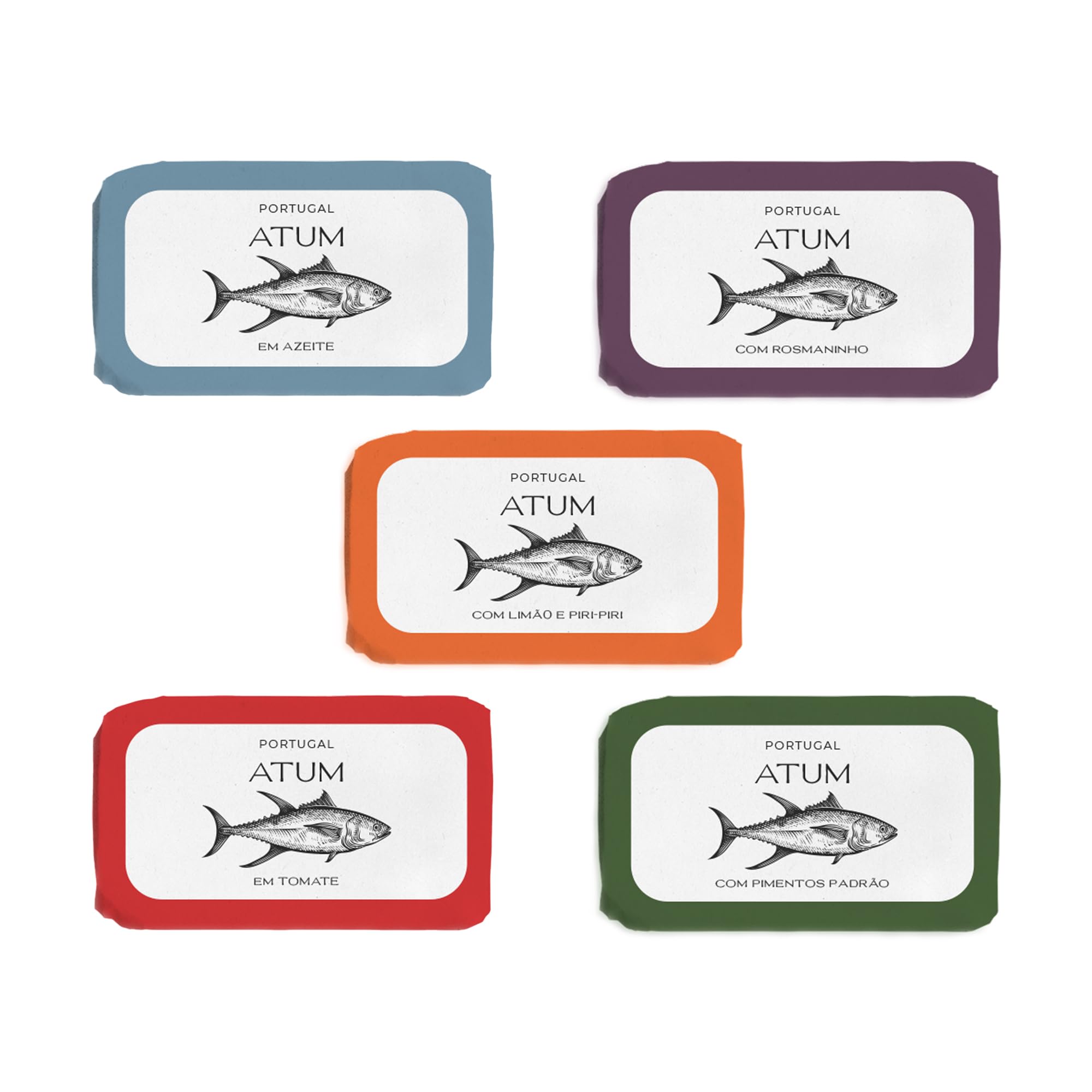 Feinkost Machado – 5er Set Thunfisch (je 120g) | Mit Thunfisch in Olivenöl, Rosmarin, Tomatensauce, Padron Paprika, Zitrone & Piri Piri | Mediterraner Genuss aus Portugal – Für Salate, Pasta & Tapas