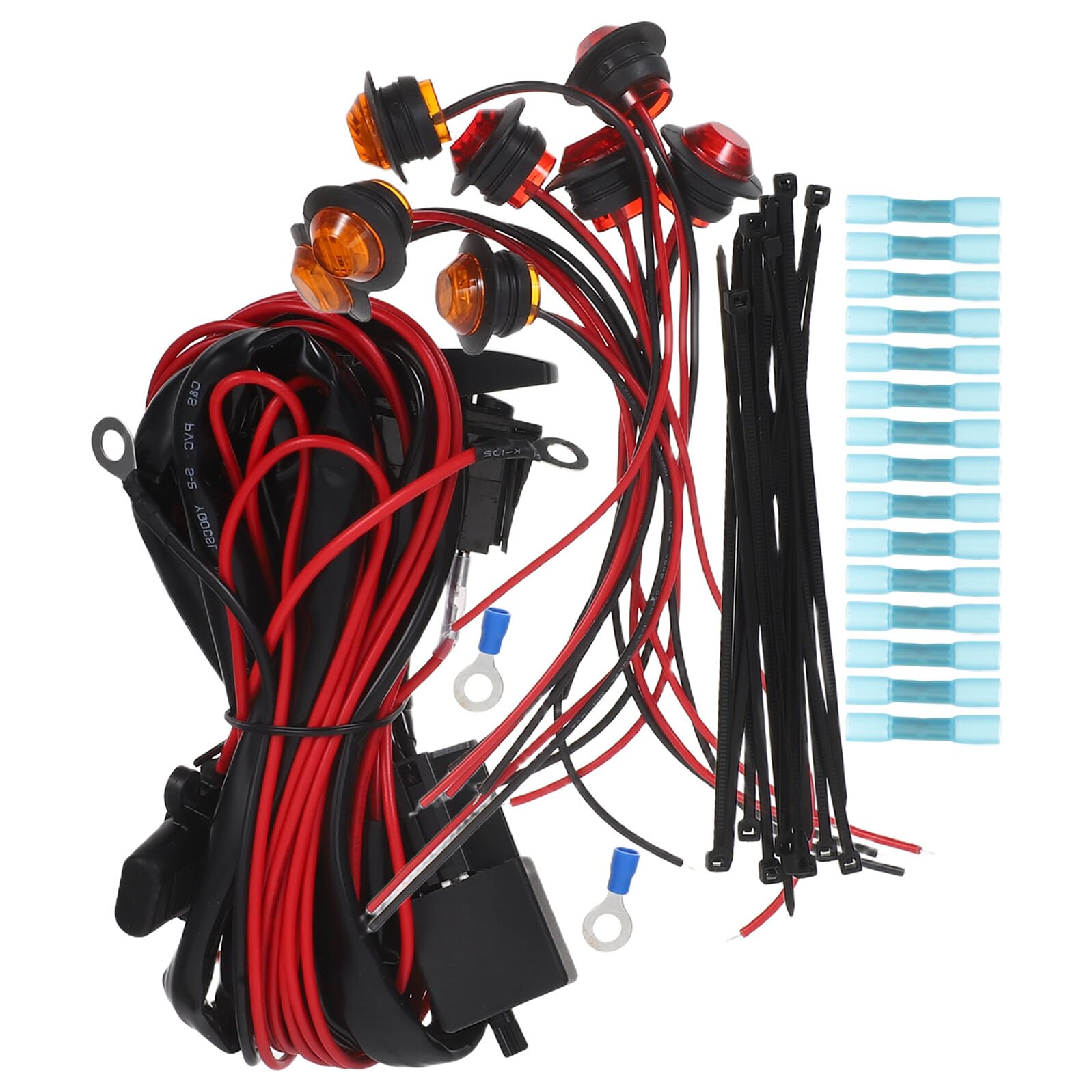 Kit clignotants précâblé UTV avec interrupteur à bascule horizontal et faisceau de signalisation - 8