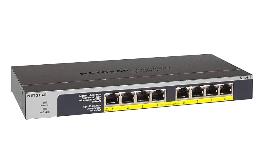 【新品未開封】NETGEAR GS108PP Amazon.com: NETGEAR 8-Port Gigabit Ethernet Unmanaged PoE
