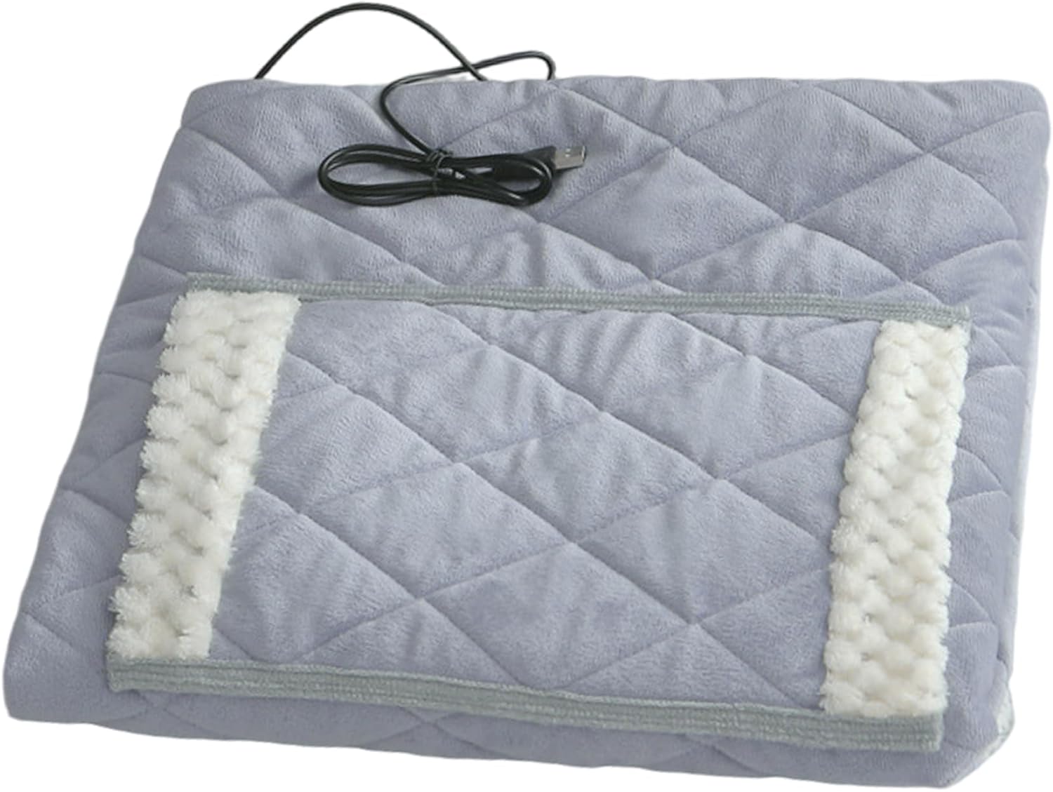 Heated Lap Blanket for Office, Heated Blanket Portable USB with Hand Pocket Electric Hands and Knee Warmer Soft Fast Heating for Office Home