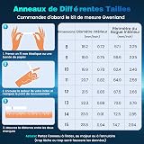 2026 Bague Connectée Homme Femme, Smart Ring avec Écran LED, Trackers d'Activité avec Android/iOS, Anneau Intelligent Health Fitness IP68 avec Sommeil/SpO2/HRV/Stress/Fréquence Cardiaque (Noir, 13) - 7