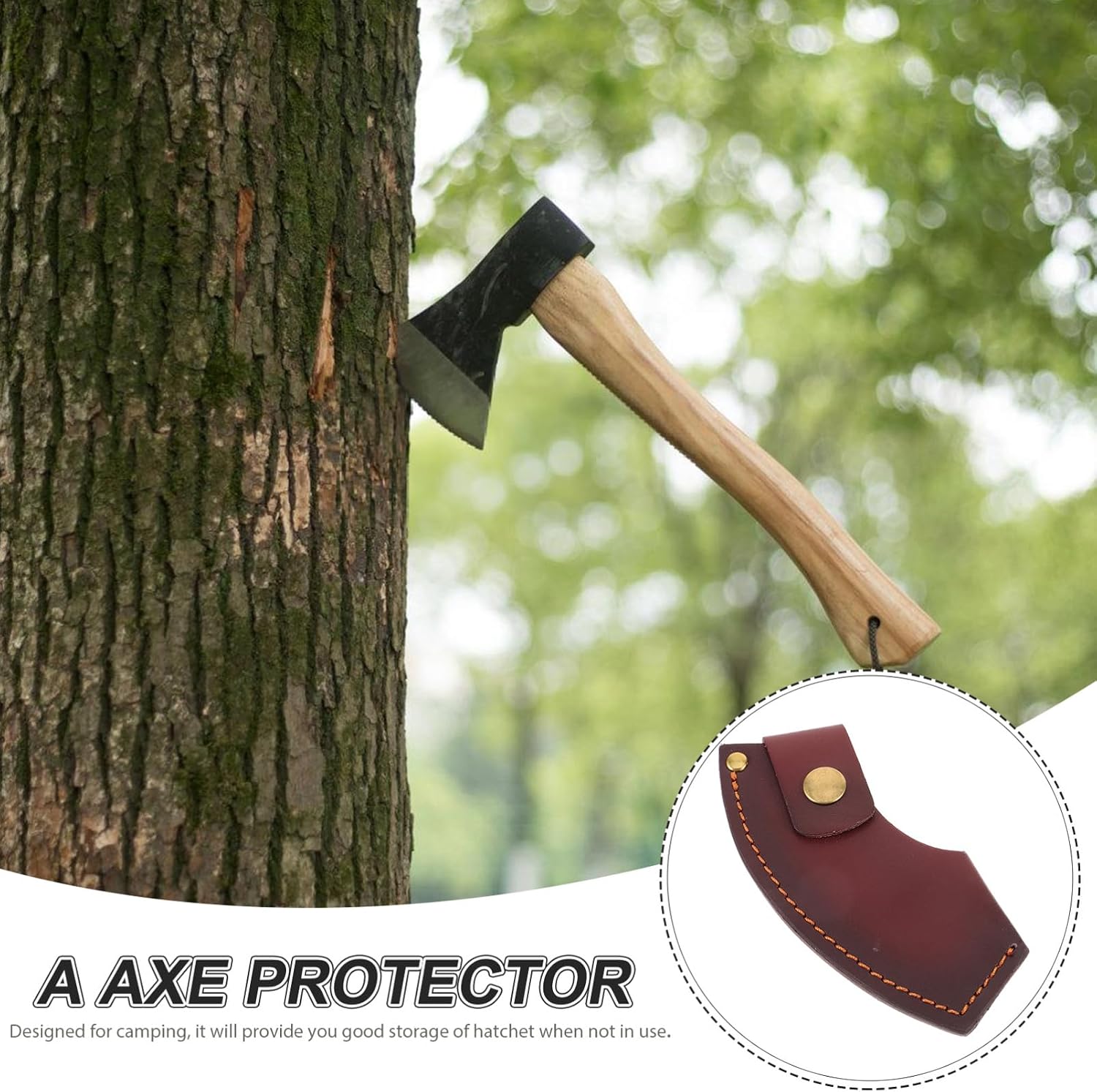 Ax Protector Hatchet Protective Cover Hatchet Cover Camping Head Cover Pu Hatchet Protector Tools
