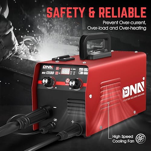 Vista 44 de DNA Motoring Soldador MIG portátil 120A Soldador de núcleo de flujo 110V Soldador de núcleo de flujo 2 en 1 MMA/Flux MIG Máquina de soldadura IGBT